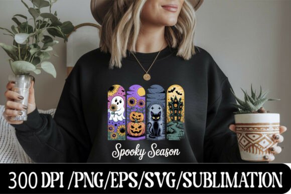Download "Spooky Season Halloween Art with Ghost - Premium Resources