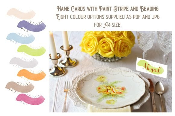 Download Name Card Paint Stripe Template - Name Collection