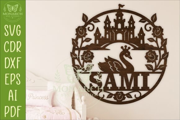 Download Swan Princess Name Sign SVG, Fairytale - Name Collection