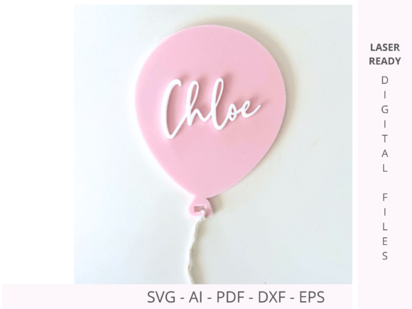 Download Kids &amp; Baby Name Balloon Shape Cut Files - Name Collection