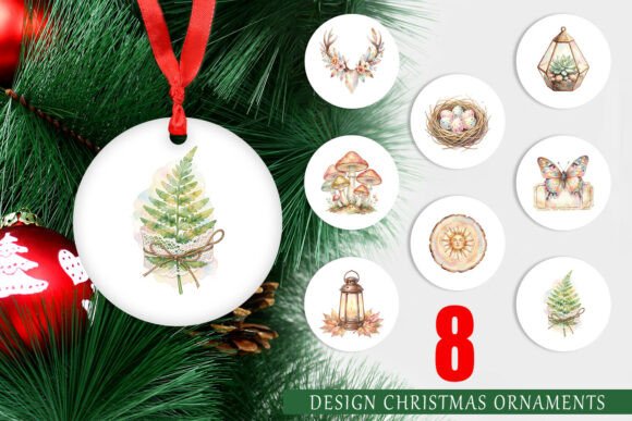 Download Digital Boho Woodland Ephemera Ornament - Name Collection