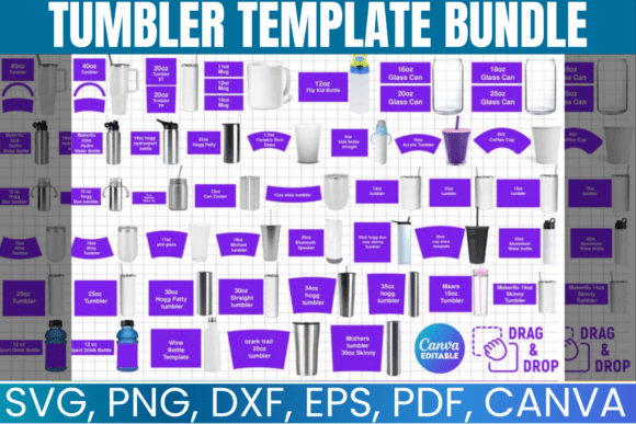 Download Tumbler Canva Editable Template Bundle - Editable Collection