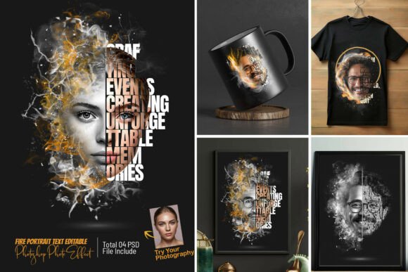 Download Fire Portrait Text Photo Effect - Effect Collection