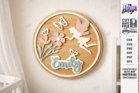 Download Kids Room Name Sign Laser Cut | CNC File - Name Collection