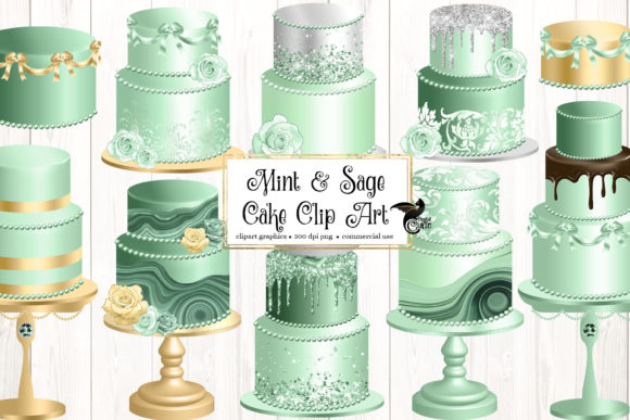 Download Mint and Sage Cakes Clip Art - Sage Collection