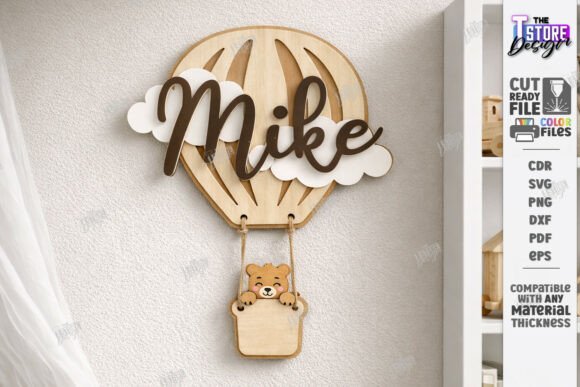 Download Kids Room Name Sign Laser Cut | CNC File - Name Collection