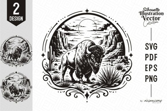Download Bison Desert Canyon SVG Bundle - Desert Collection