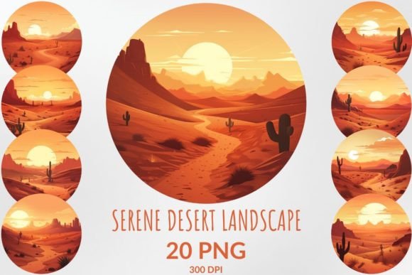 Download Flat Design Serene Desert Sublimation - Desert Collection